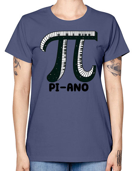 Piano Funny Math Music Sublimation 37# - pi -  Missy T-Shirt