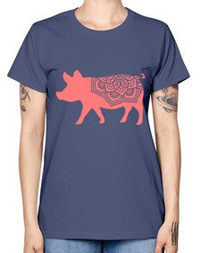 PigMandala 985# - mandala -  Missy T-Shirt