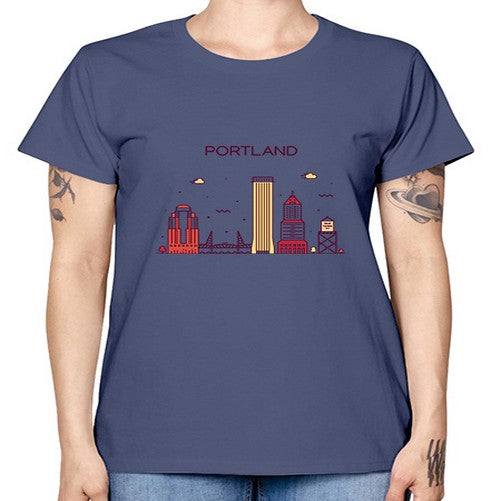 PortlandOregon 1682# - cities -  Missy T-Shirt