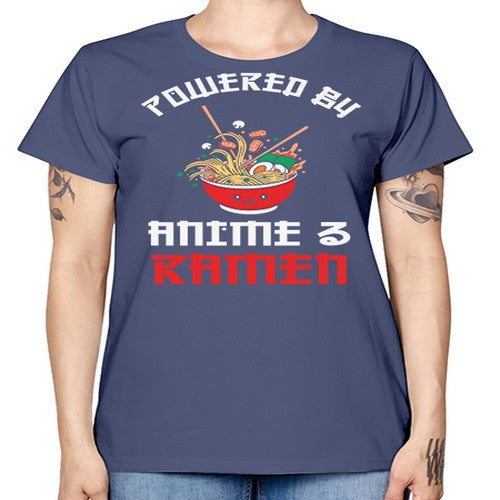 Powered by Anime amp Ramen 275# - anime -  Missy T-Shirt