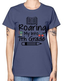 Roaring My Into seventh Grade 763# - seventh grade -  Missy T-Shirt