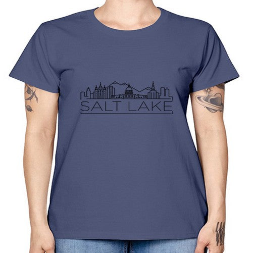 Salt Lake Minimal Skyline 1771# - cities -  Missy T-Shirt