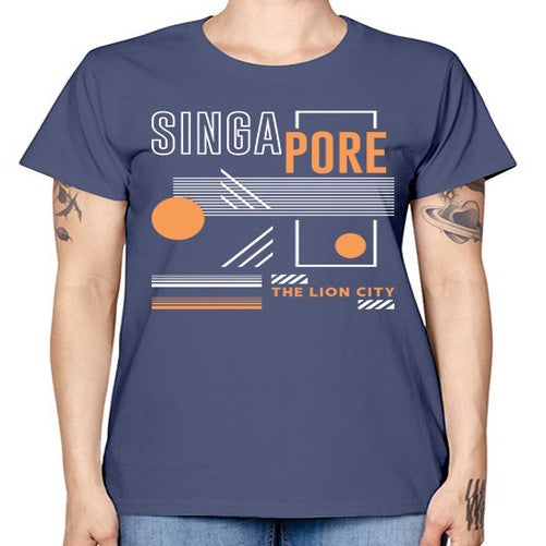 Singapore 1844# - cities -  Missy T-Shirt