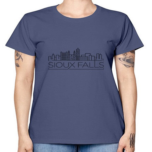 Sioux Falls Minimal Skyline 1849# - cities -  Missy T-Shirt