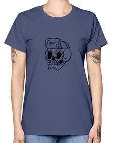 Skull Skeleton 144# - skull and bones -  Missy T-Shirt