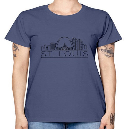 St Louis Minimal Skyline 1882# - cities -  Missy T-Shirt