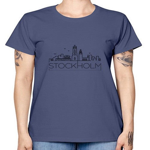 Stockholm Minimal Skyline 1890# - cities -  Missy T-Shirt