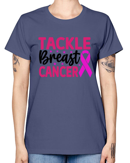 Tackle Breast Cancer 5# - breast cancer -  Missy T-Shirt