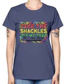 Take The Shackles Off My Feet Juneteenth 34# - black juneteenth -  Missy T-Shirt