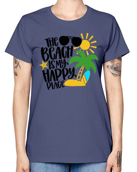 The Beach Is My Happy Place Style 12# - summer -  Missy T-Shirt