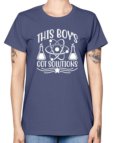 This Boy s Got Solutions 21# - general science -  Missy T-Shirt