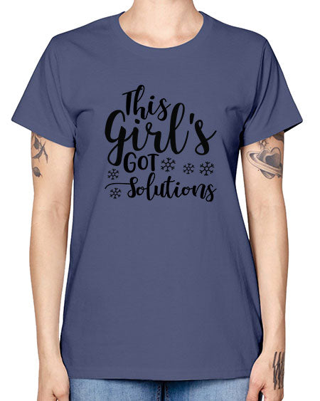 This Girl s Got Solutions 17# - general science -  Missy T-Shirt