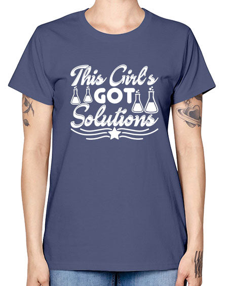 This Girl s Got Solutions 18# - general science -  Missy T-Shirt