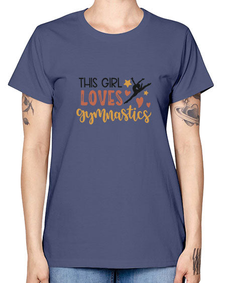 This girl loves gymnastics - cheer -  Missy T-Shirt