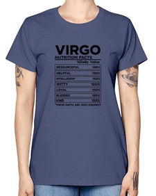 Virgo Nutrition Facts 530# - virgo -  Missy T-Shirt