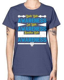 Walk with awareness Eat with awareness Breathe with awareness Style 9# - Self awareness -  Missy T-Shirt
