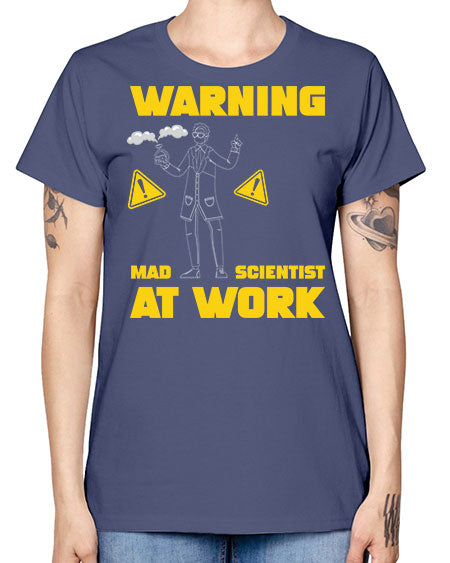 WarningMadScientistAtWorkScientistSkinite Scientist Skinite 13# - general science -  Missy T-Shirt