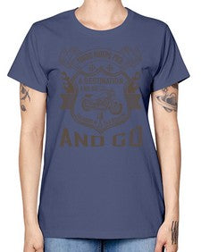 Young riders pick a destination and go old riders pick a dissection and go 84# - motorcycle -  Missy T-Shirt