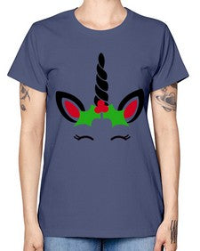 christmas unicorn 81# - unicorn -  Missy T-Shirt