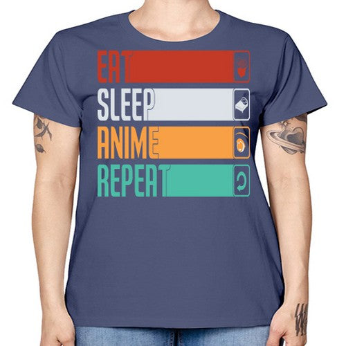 eat sleep anime repeat225# - anime -  Missy T-Shirt