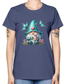 gnome with butterfly 14# - gnome -  Missy T-Shirt