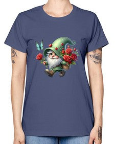 gnome with butterfly 24# - gnome -  Missy T-Shirt