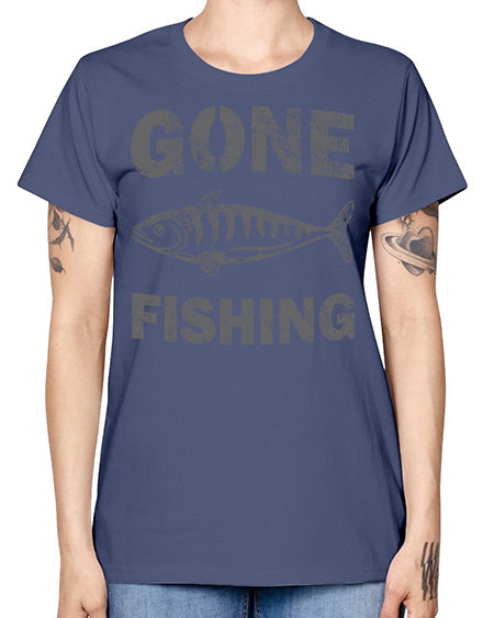 gone fishing 13# - shark-fish -  Missy T-Shirt