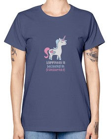 happiness is believing in unicorns 158# - unicorn -  Missy T-Shirt