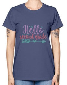 hello second grade 320# - second grade -  Missy T-Shirt