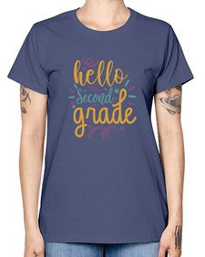 hello second grade 321# - second grade -  Missy T-Shirt