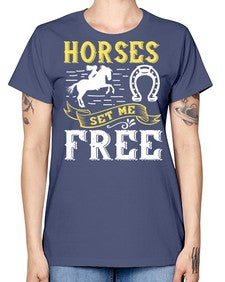 horses set me free Style 39# - horse -  Missy T-Shirt