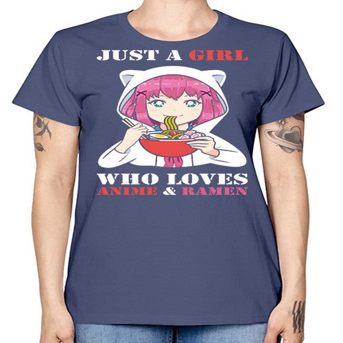 just a girl who loves anime and ramen258# - anime -  Missy T-Shirt