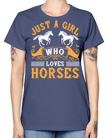 just a girl who loves horses Style 31# - horse -  Missy T-Shirt