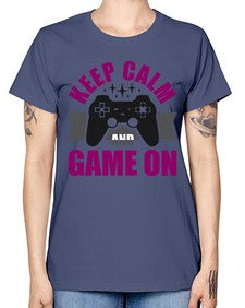 keep calm and game on 132# - video games -  Missy T-Shirt