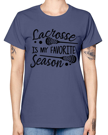 lacrosse is my favorite season 14# - lacrosse -  Missy T-Shirt
