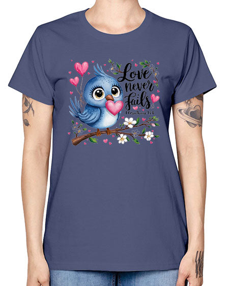 love never fails 63# - birds -  Missy T-Shirt
