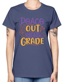 peace out eighth grade 616# - eighth grade -  Missy T-Shirt