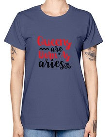 queens Are Born As Aries 384# - aries -  Missy T-Shirt
