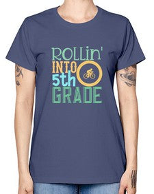 rollin into fifth grade 775# - fifth grade -  Missy T-Shirt