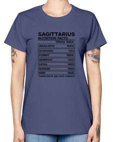 sagittarius Nutrition Facts 400# - sagittarius -  Missy T-Shirt