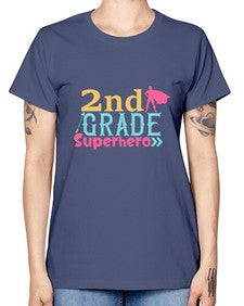second Grade Superhero color 833# - second grade -  Missy T-Shirt