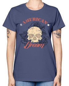 skullrose 1070# - skull and bones -  Missy T-Shirt