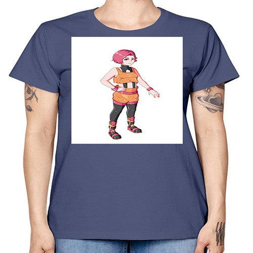 street girl wear orange outfit16# - anime -  Missy T-Shirt