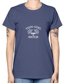 this girl needs a beer 1644# - beer -  Missy T-Shirt