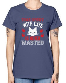 time spend with cat is never wasted Style 120# - cats -  Missy T-Shirt