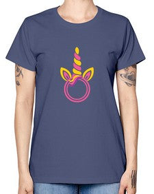 unicorn monogram frame 477# - unicorn -  Missy T-Shirt