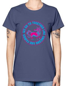 we go to together like unicorn and fairies 541# - unicorn -  Missy T-Shirt