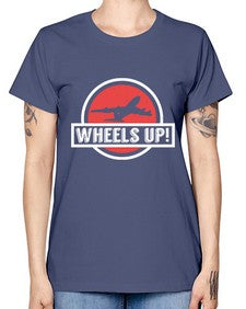 wheels up  50# - airplane -  Missy T-Shirt