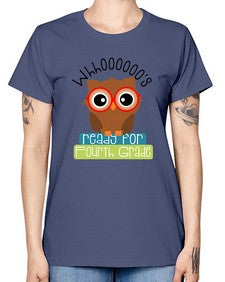 whooos ready for fourth grade 1003# - fourth grade -  Missy T-Shirt