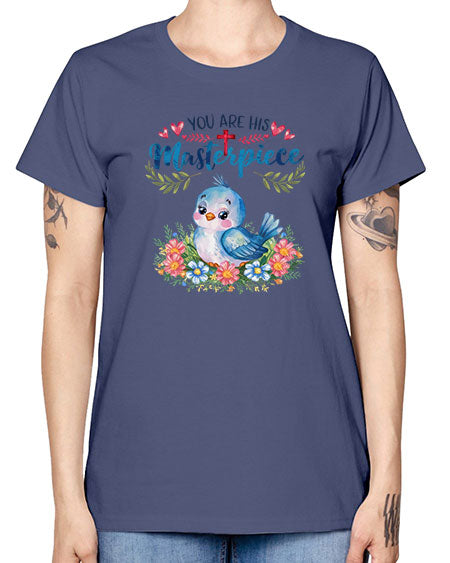 you are his masterpiece 85# - birds -  Missy T-Shirt